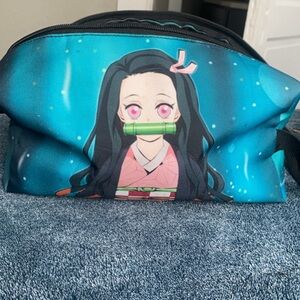 Anime Character Blue Cosmetic Bag